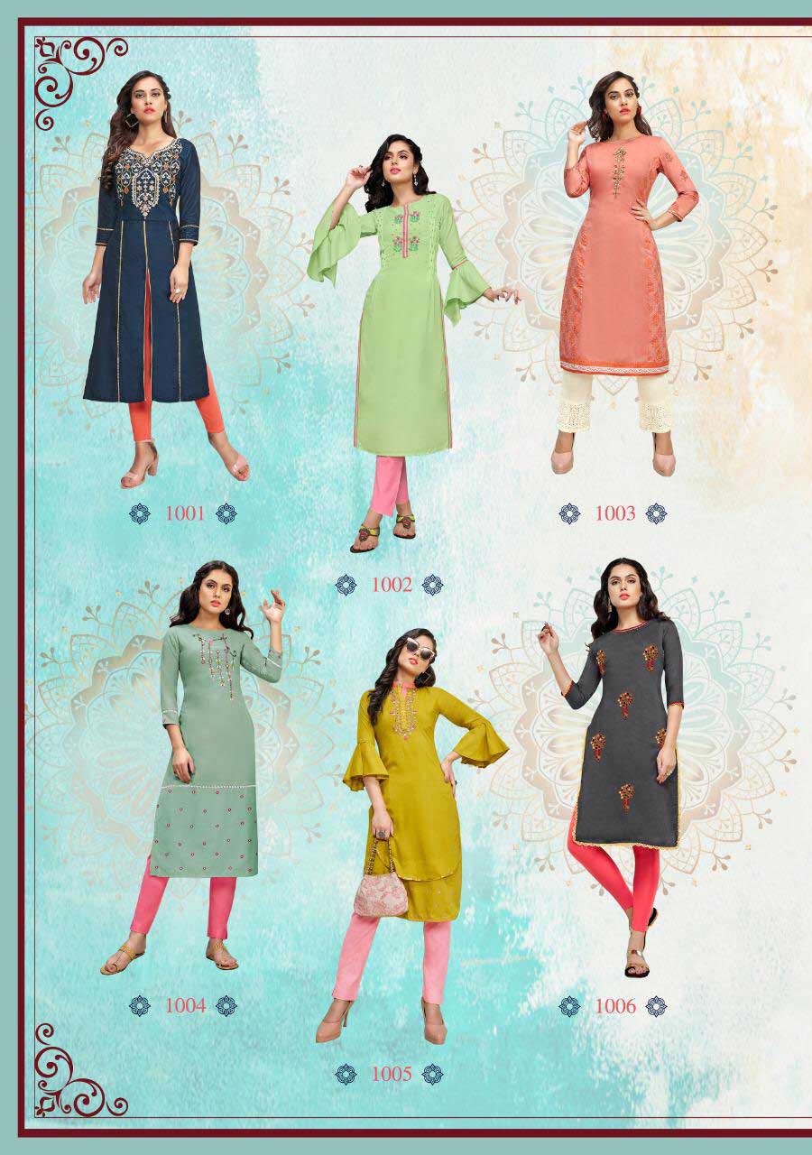 Fashion Saga Vol-1 Muslin Handwork Kurti Set Fashion Saga Vol-1 Muslin Handwork Kurti Set
